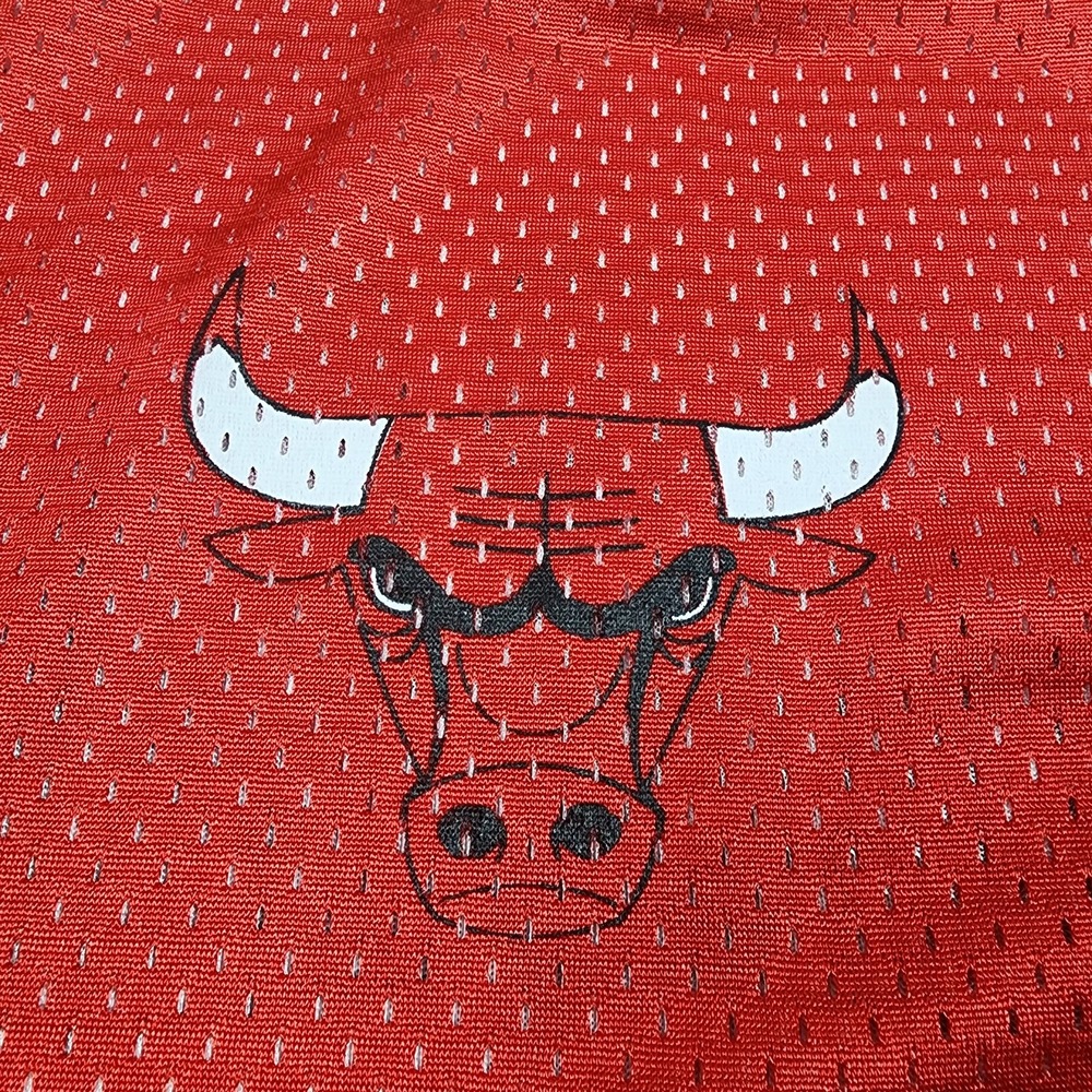 Vintage Chicago Bulls Reversible Jersey Mens L Red White NBA Basketball Mesh - Picture 7 of 9